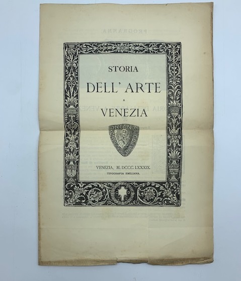 Storia dell'arte a Venezia (Raro specimen)
